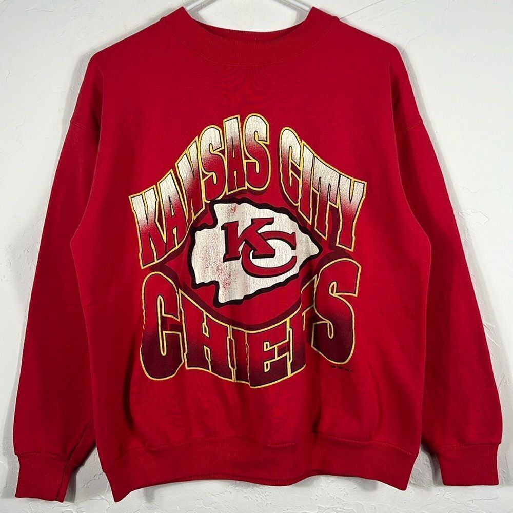 🔥🏈 Vintage 1995 KANSAS CITY CHIEFS NFL Crewneck Sweatshirt Men‎ Sz Med - GUC